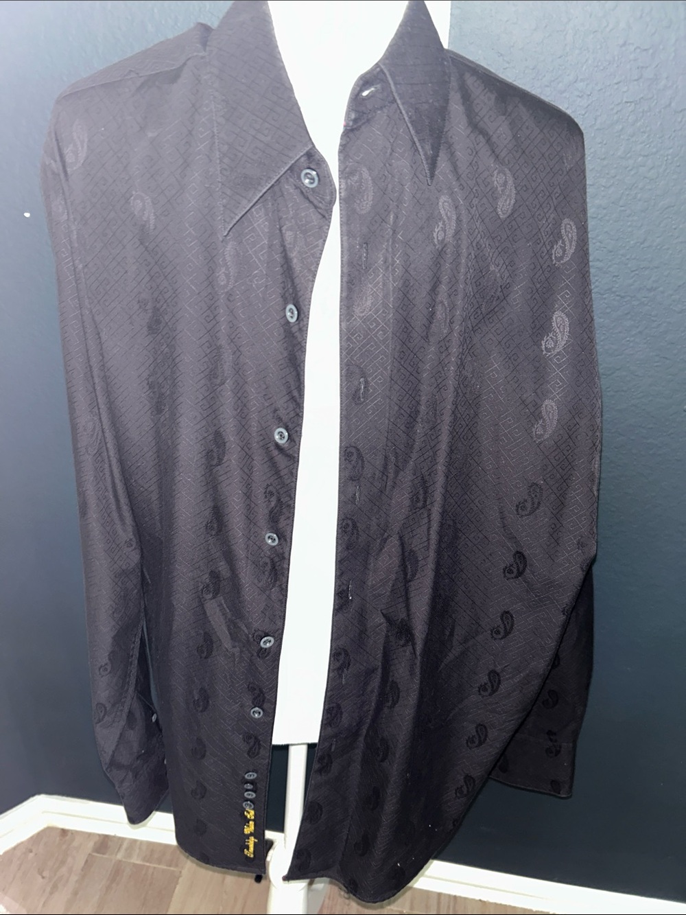 Robert Graham Black Paisley Jacquard Shirt Jacket